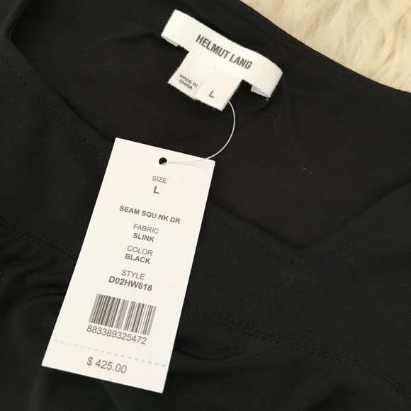 Helmut Lang Slink Seam Square Neck Dress - Picture 4 of 6